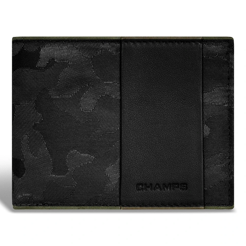 Camo / Leather Top Wing Wallet