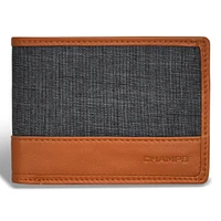 Denim / Leather Zip Around Wallet