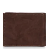 FINAL SALE Leather RFID Bifold Wallet with Flip-Up Wing