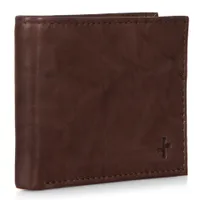 Leather RFID Bifold Wallet with Flip-Up Wing