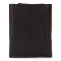 Leather RFID Trifold Wallet with centre wing