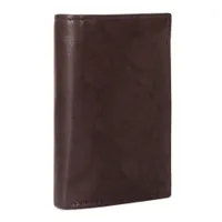 Leather RFID Trifold Wallet with centre wing