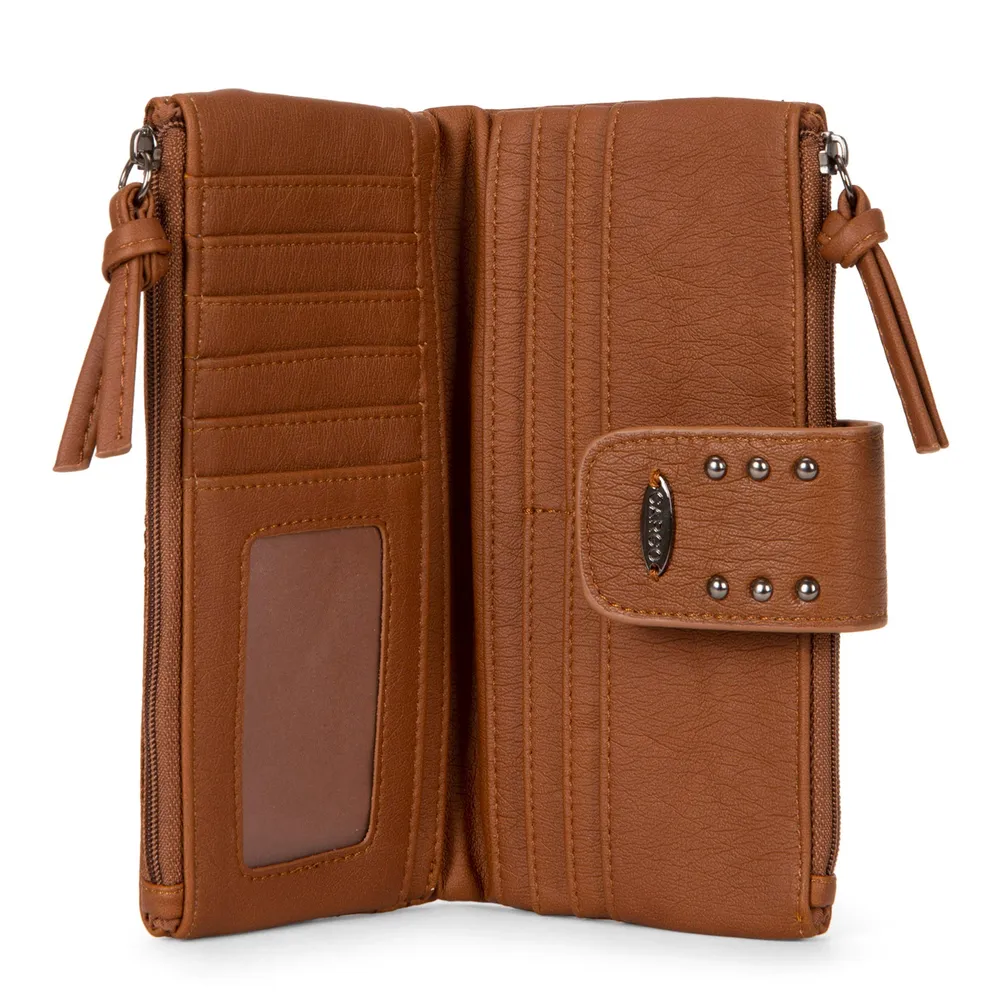 Bifold Quilted Wallet with Snap Closure