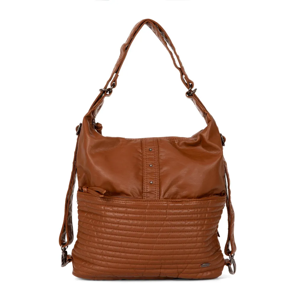 Quilted Convertible Hobo Bag