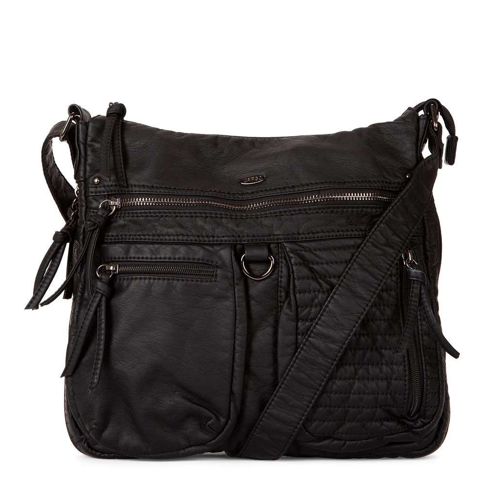 Medium Quilted Expandable Crossbody with Front Pockets