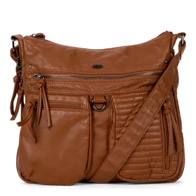 Medium Quilted Expandable Crossbody with Front Pockets