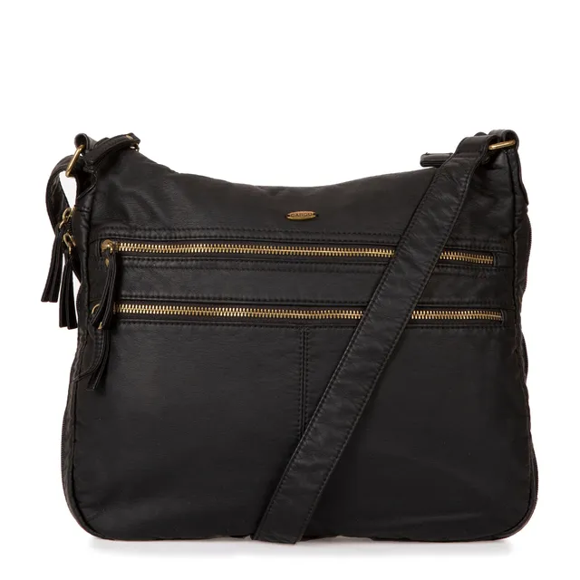 Mercer Medium Logo and Leather Accordion Crossbody Bag