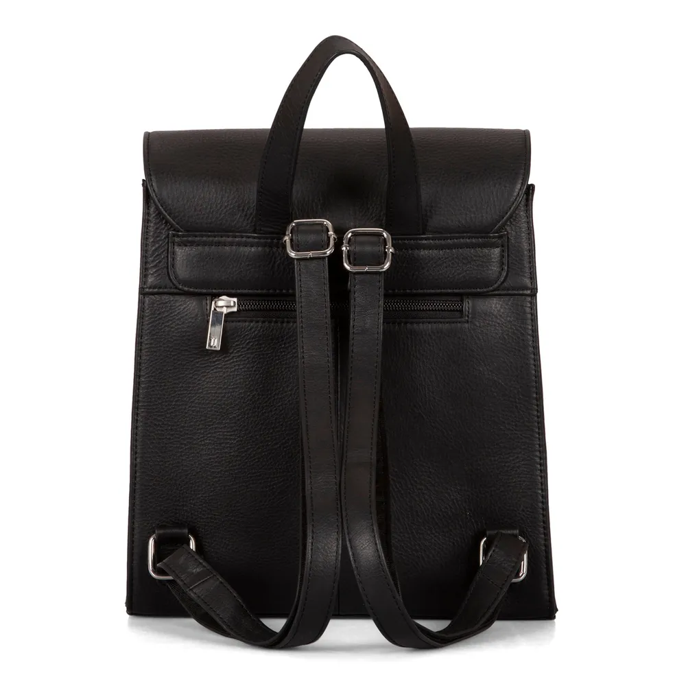 Leather RFID Flapover Fashion Backpack
