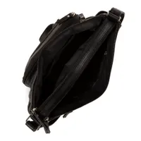 RFID Patch Leather Crossbody Handbag