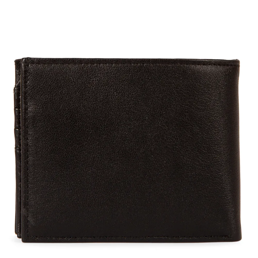 Leather RFID Flip-Up Wing Wallet