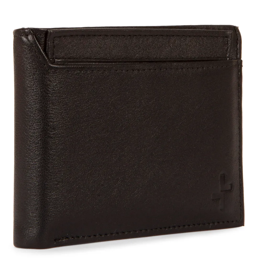 Leather RFID Flip-Up Wing Wallet