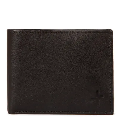 Leather RFID Bi-Fold Centre Wing with coin Pocket Wallet