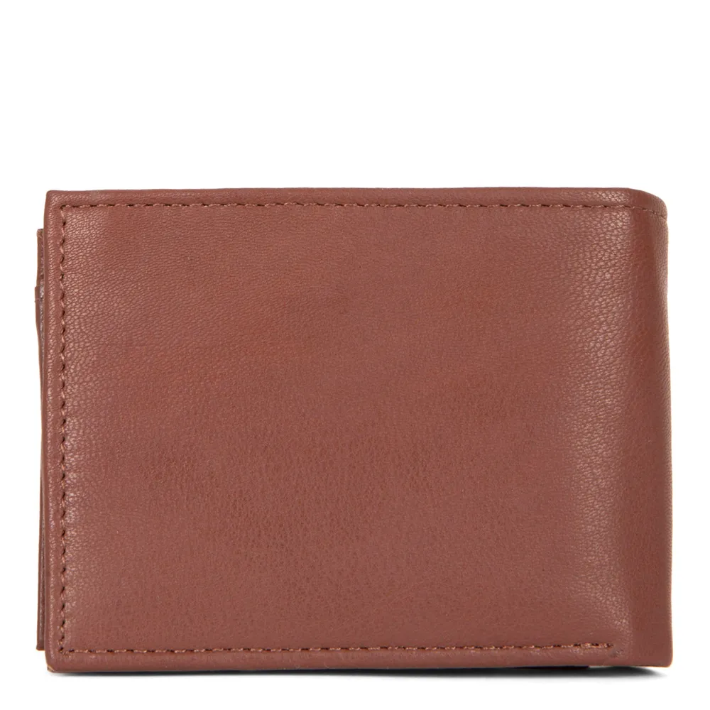 Leather Double Center Wing RFID Wallet