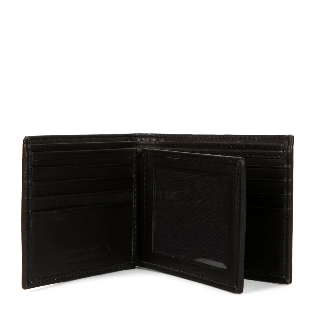 Leather Center Wing RFID Wallet