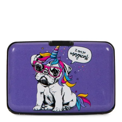 Aluminum Card Holder Magical Pug