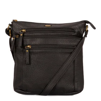 Pebbled N/S Crossbody Bag