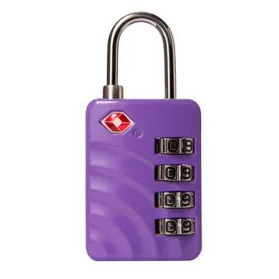 Purple 4-Digit Dial TSA Lock