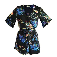 Floral black dress Dex for women