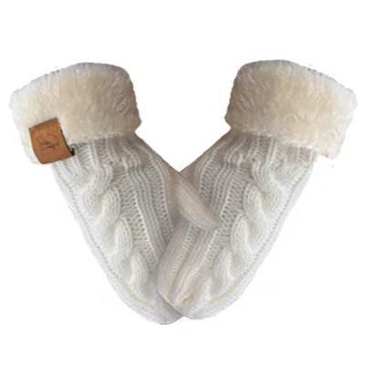 White winter gloves Cybel for woman