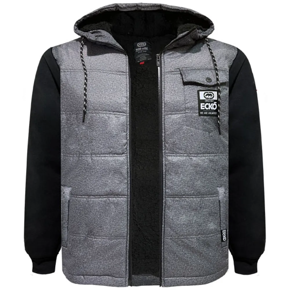 Grey sherpa jacket Ecko Unltd for men