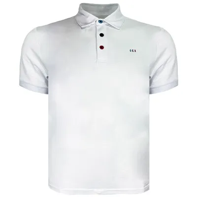 White polo t-shirt for men