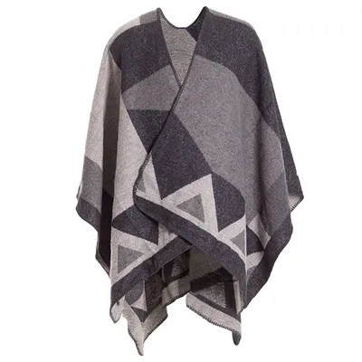 Grey poncho for women