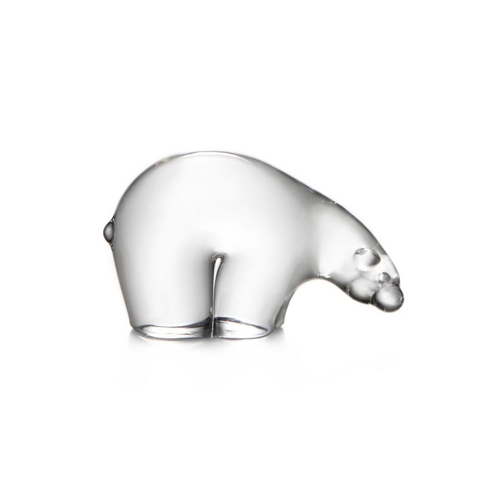 Small Glass Polar Bear| Handmade Decor | Simon Pearce