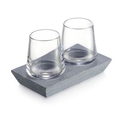 Whiskey Glass Set + Soapstone Base | Barware | Simon Pearce