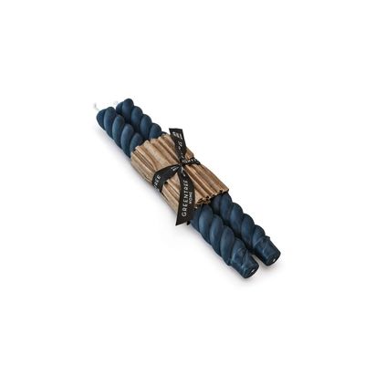 Blue Slate Rope Taper Candle Set, 10ʺ | Candles | Simon Pearce