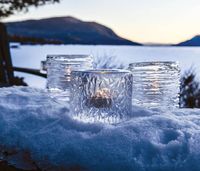Silver Lake Tealight | Glass Candleholder | Simon Pearce