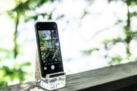 Woodbury Phone Holder | Handmade Glass | Simon Pearce