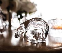 Small Glass Polar Bear| Handmade Decor | Simon Pearce