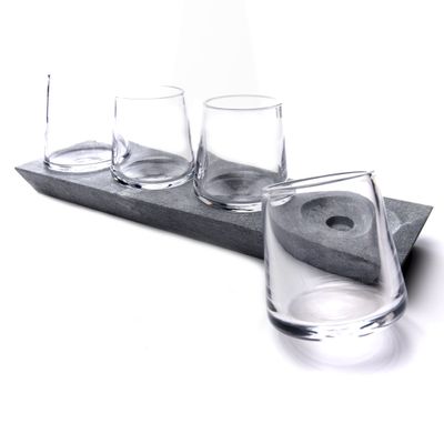 Modern Optic Highball Glasses, Set of 4