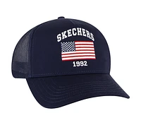 Skechers Accessories USA Flag Trucker Hat