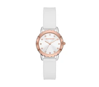 Scalloped Bezel White Watch