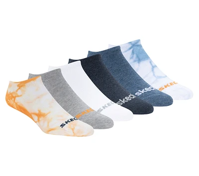 Cotton Tie-Dye No-Show Socks - 6 Pack