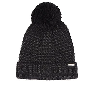 Reverse Stitch Pom-Pom Beanie