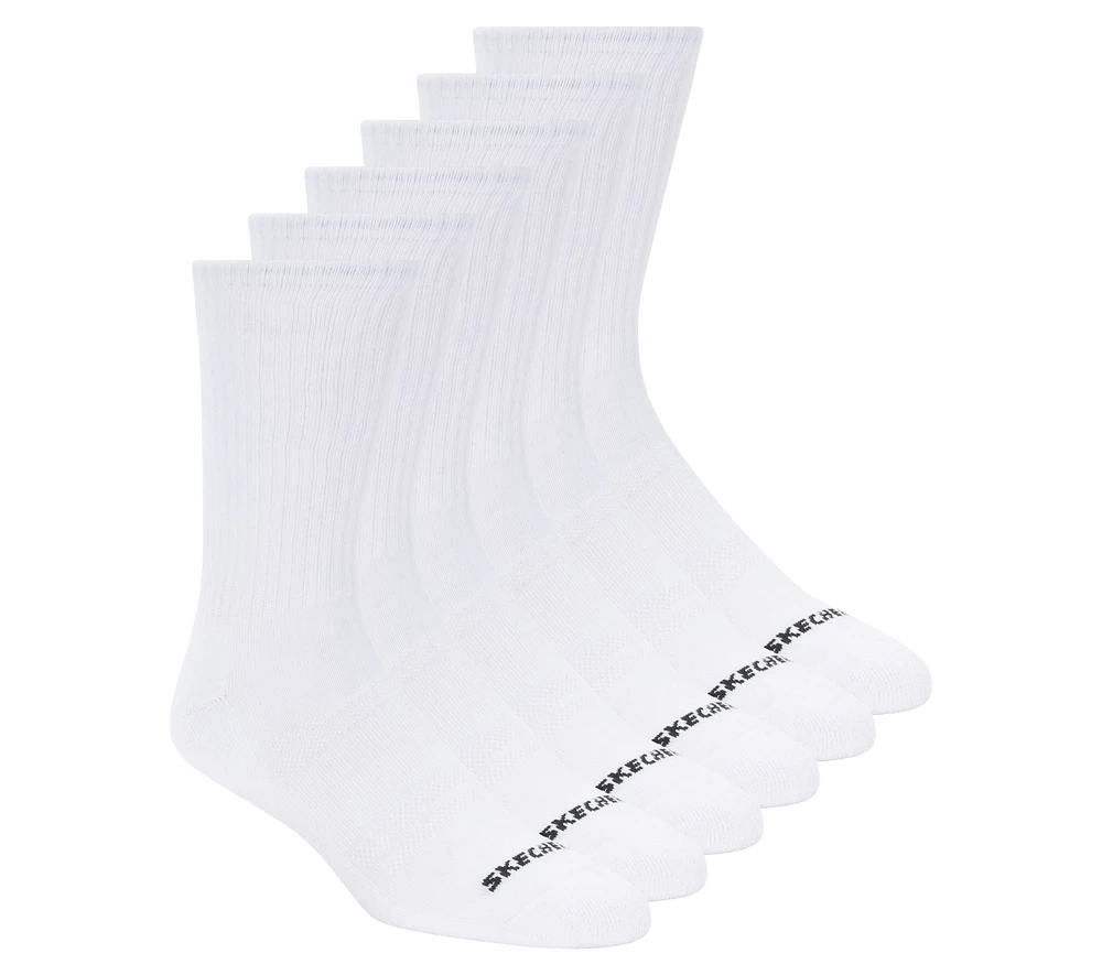 6 Pack Large Core Crew Socks