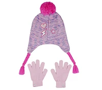 Unicorn Embroidery Hat and Glove Set