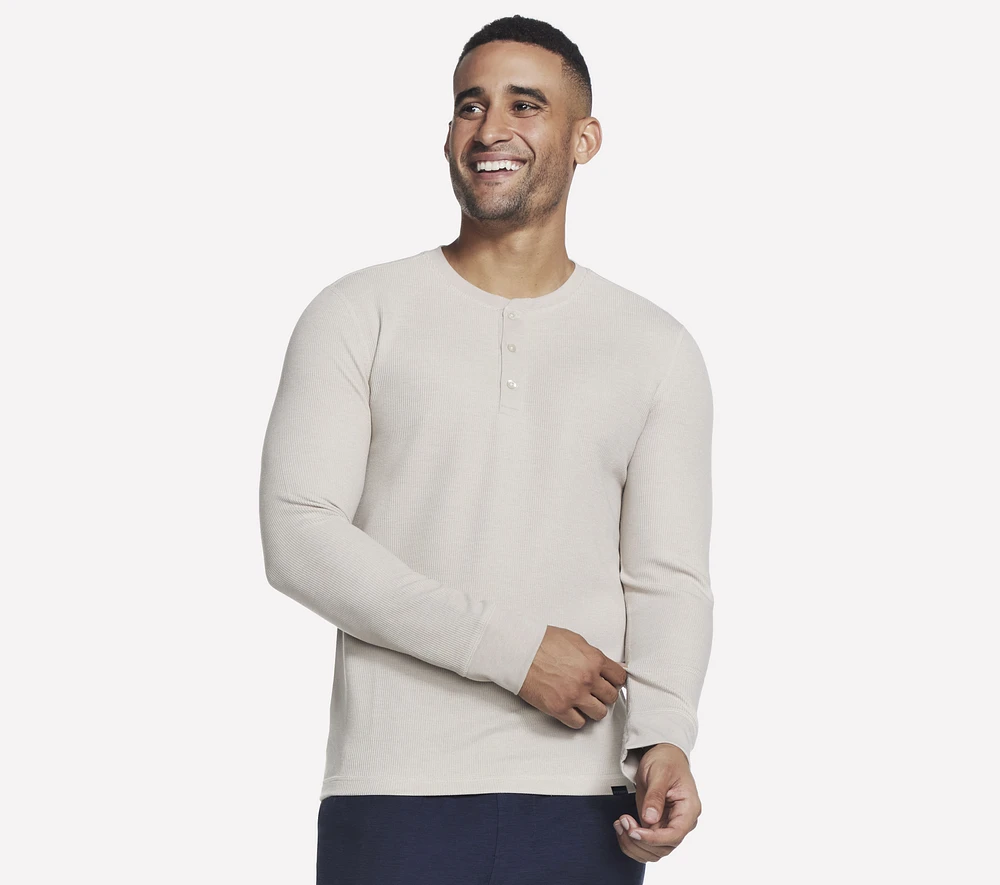 GO KNIT Waffle Henley