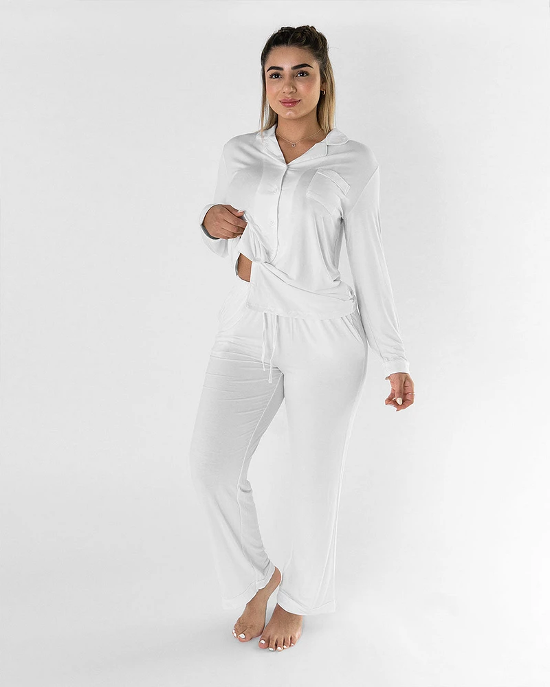 Pijama Larga Blanco