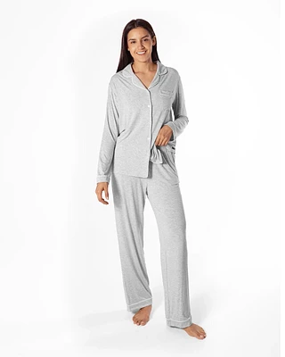 Pijama Larga Gris