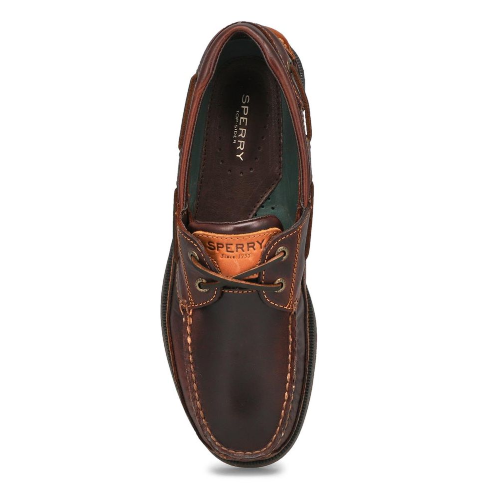 Mens Mako 2-Eye Boat Shoe - Amaretto