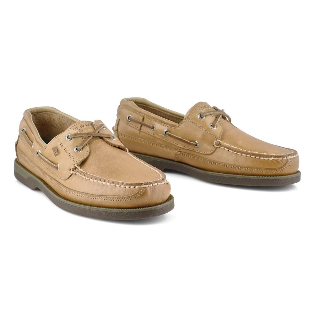 Mens Mako 2-Eye Boat Shoe - Oak