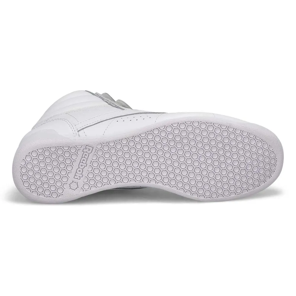Womens Freestyle Hi Sneaker -White/Silver