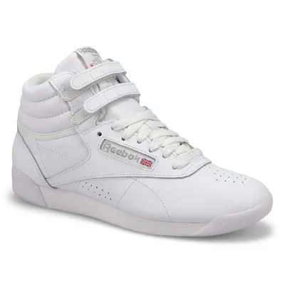 Womens Freestyle Hi Sneaker -White/Silver
