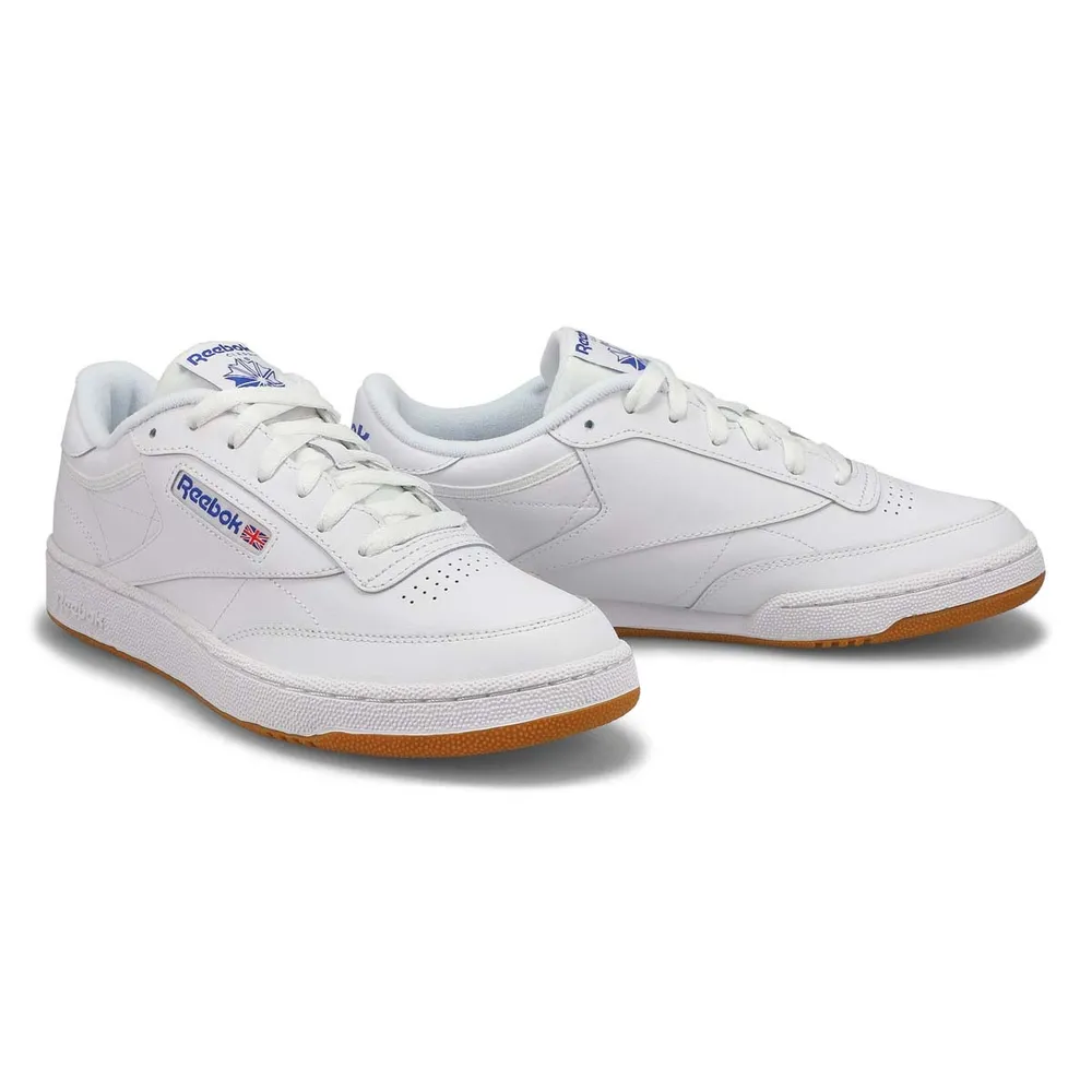 Mens Club C 85 Lace Up Sneaker - White/Royal
