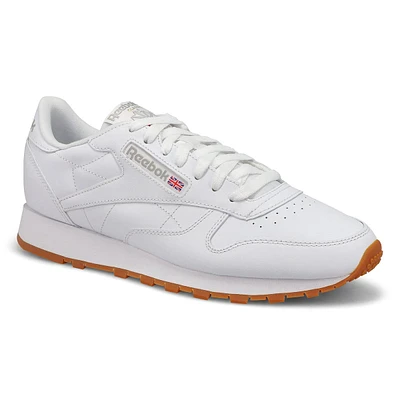 Mens Classic Leather Sneaker -White/Grey/Gum