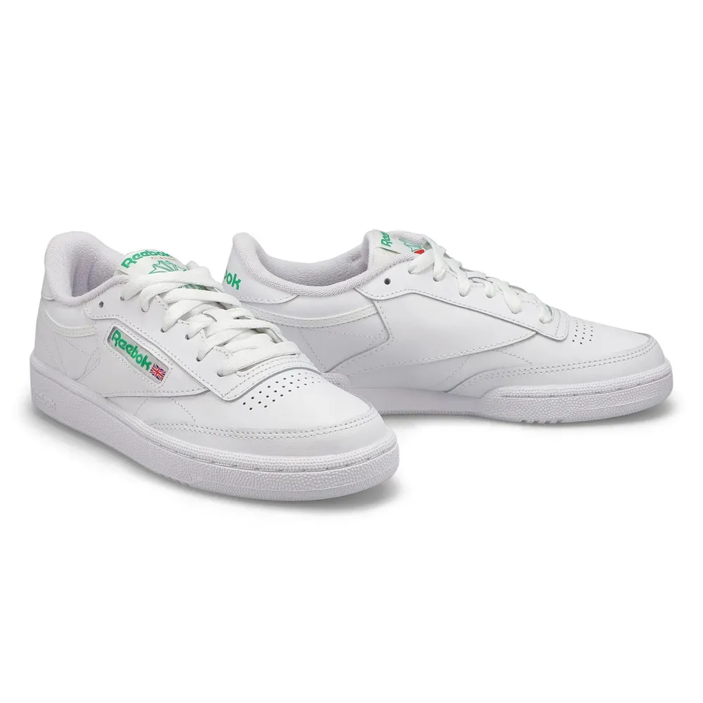 Womens Club C 85 Lace Up Sneaker - White/Green