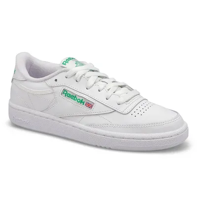 Womens Club C 85 Lace Up Sneaker - White/Green
